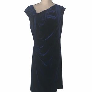 Ralph Lauren Velvet Dress Blue